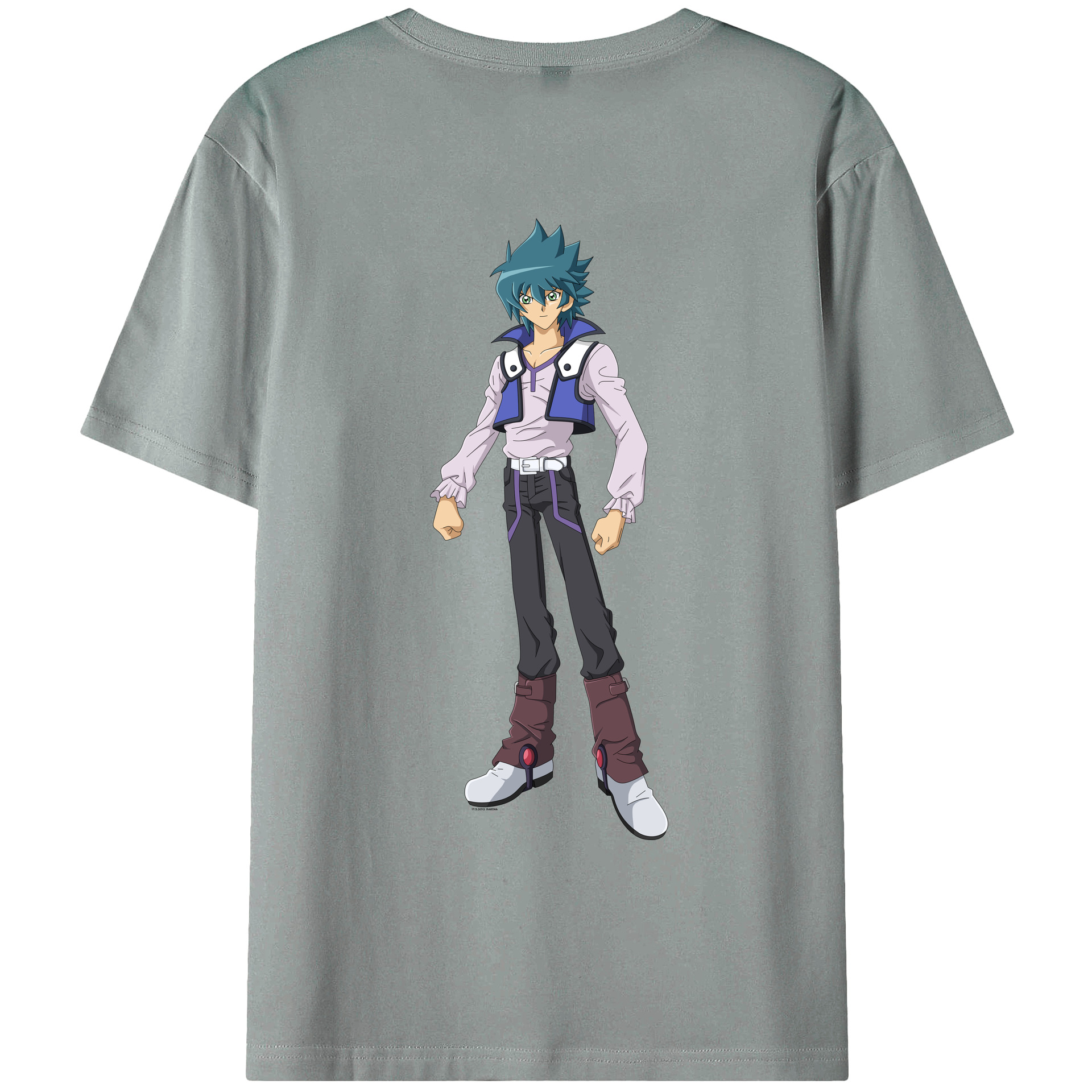 （画像用） 遊☆戯☆王 Yu-Gi-Oh! 綿100％ メンズ半袖Tシャツ（バックプリント） 通気性